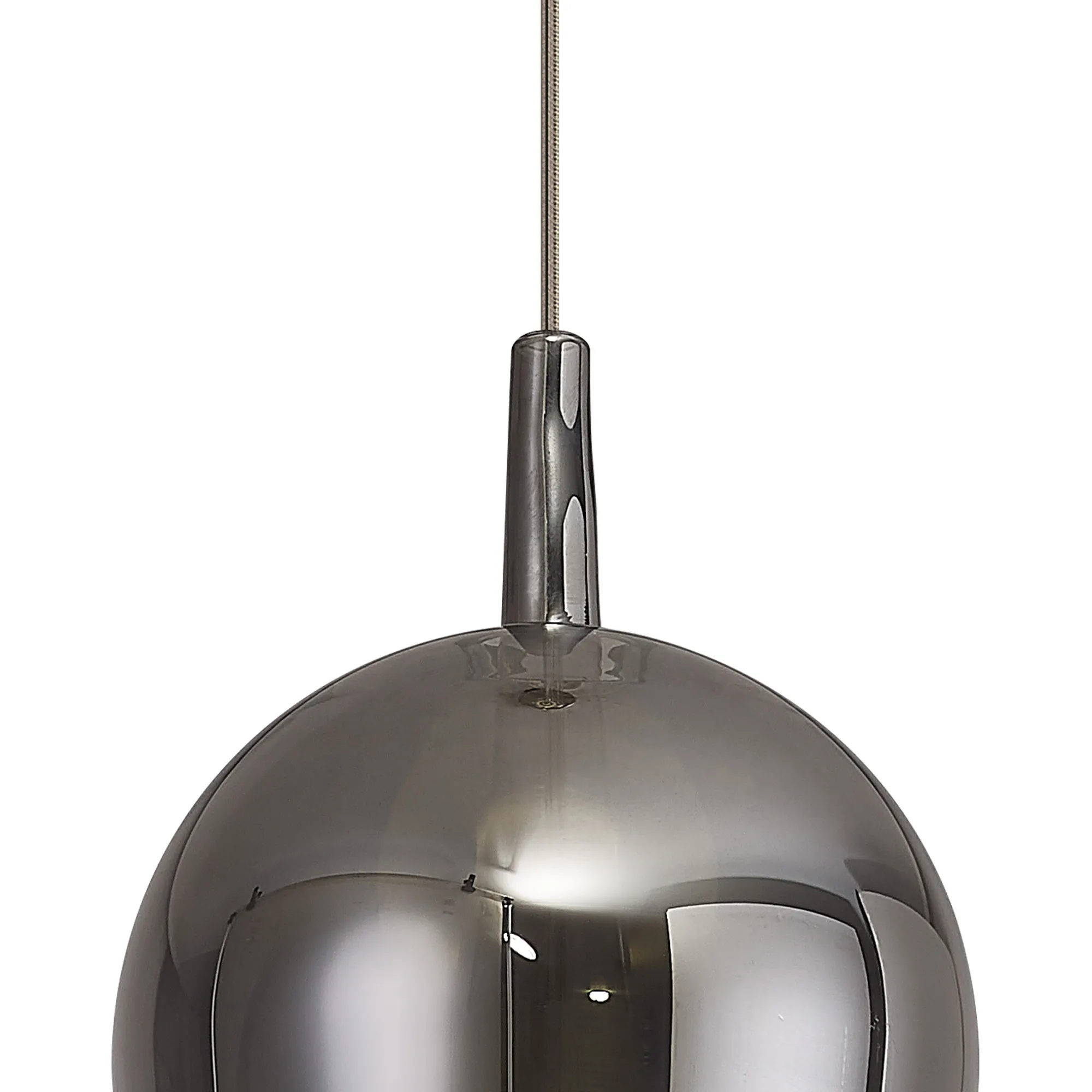 Elsa Assembly Pendant (WITHOUT PLATE) Champagne Glass Shade 1 Light Chrome Glass M8252  Mantra Elsa Bespoke